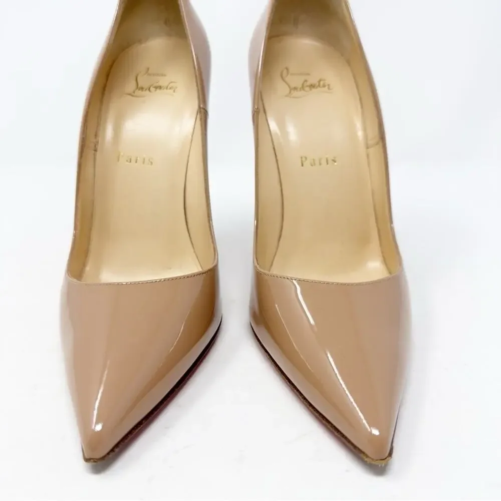 Christian Louboutin So Kate Patent Leather Pointed Toe Heels Womens Size EU 38.5